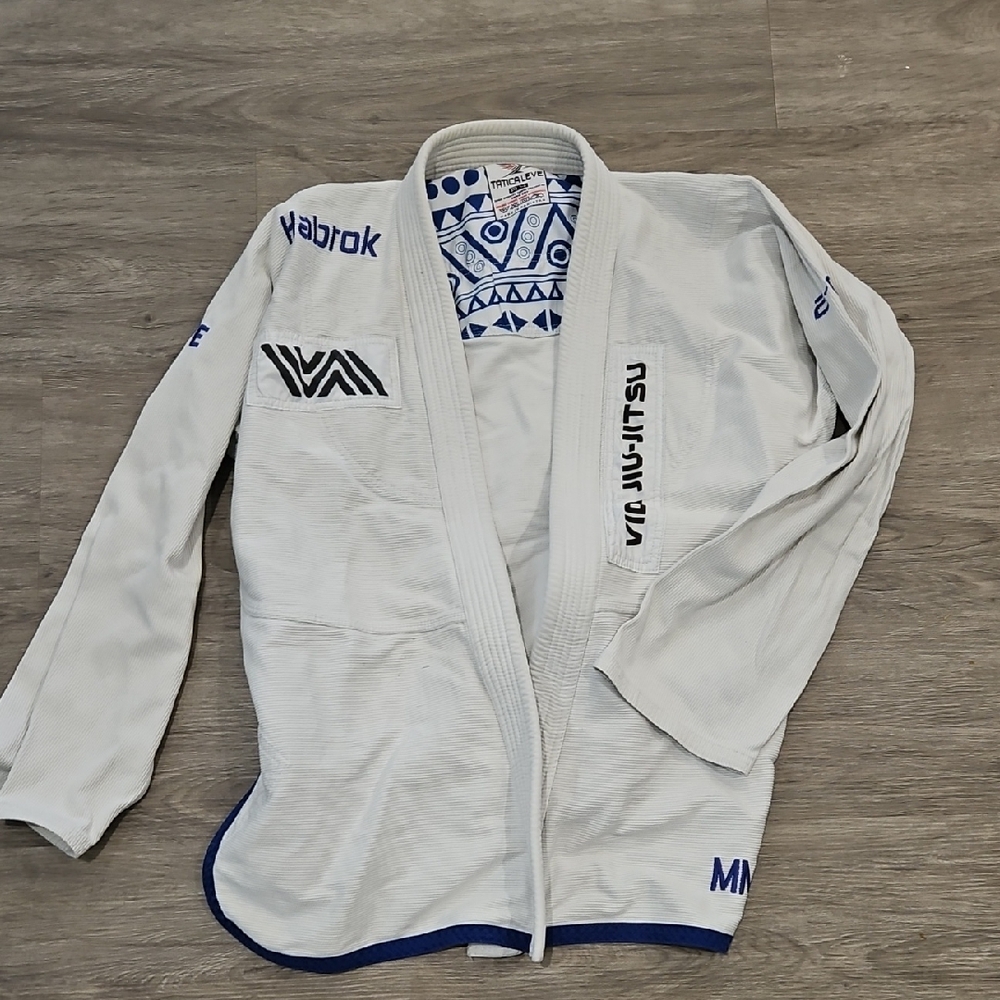 White and Blue Martial Art Gi